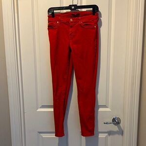Red Women's Skinny 7 For All Mankind Jeans